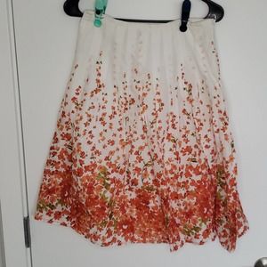 André Oliver Floral Lined Knee-length Skirt